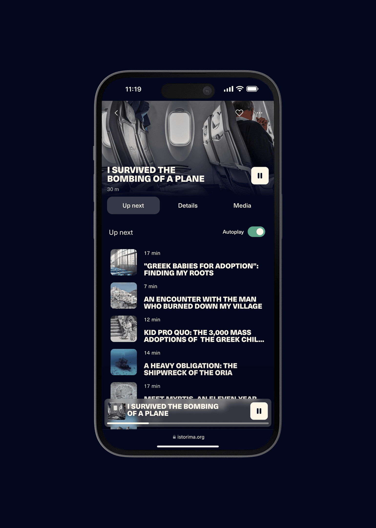 Podcast & Playlist mobile version