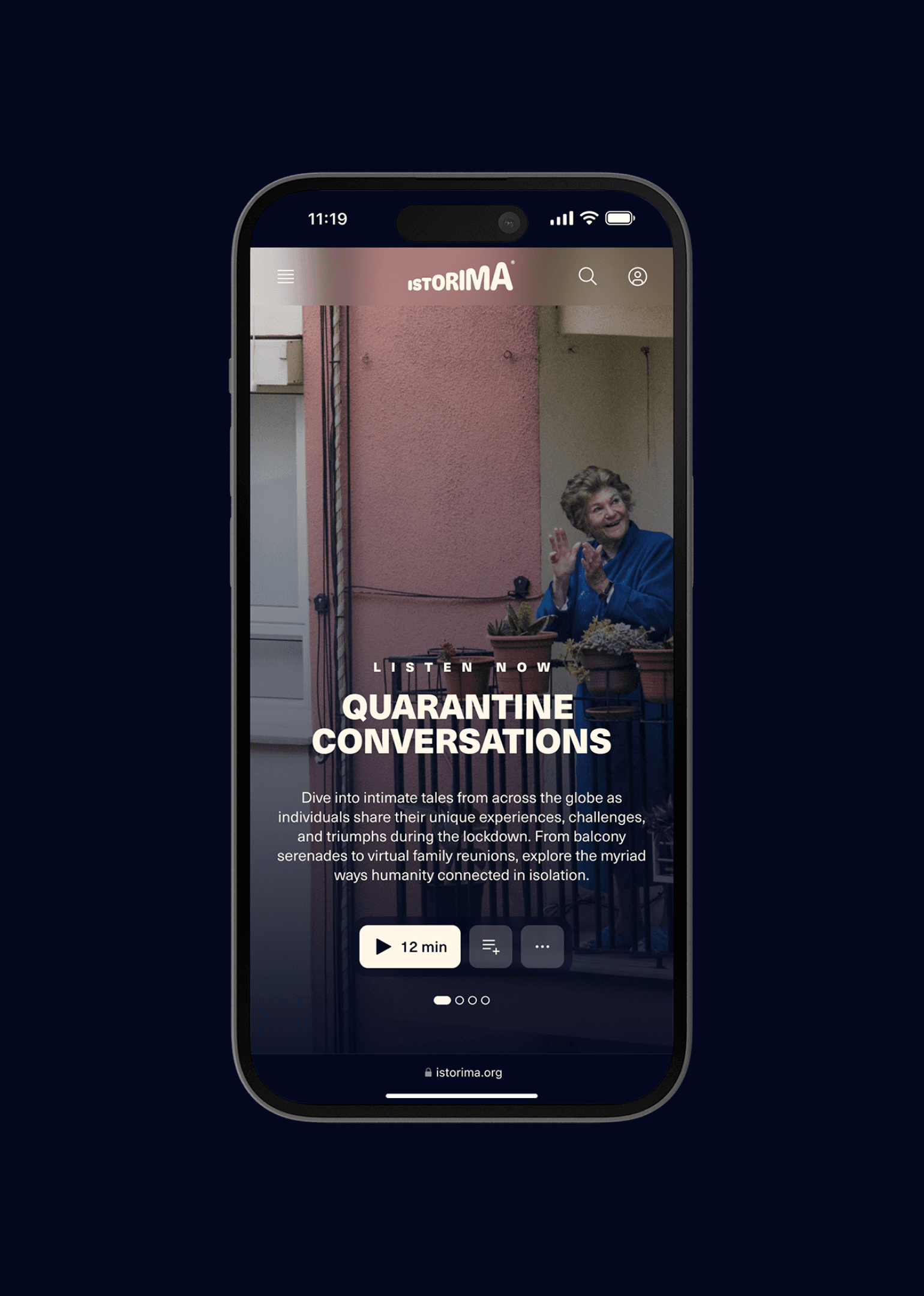 Homepage mobile version