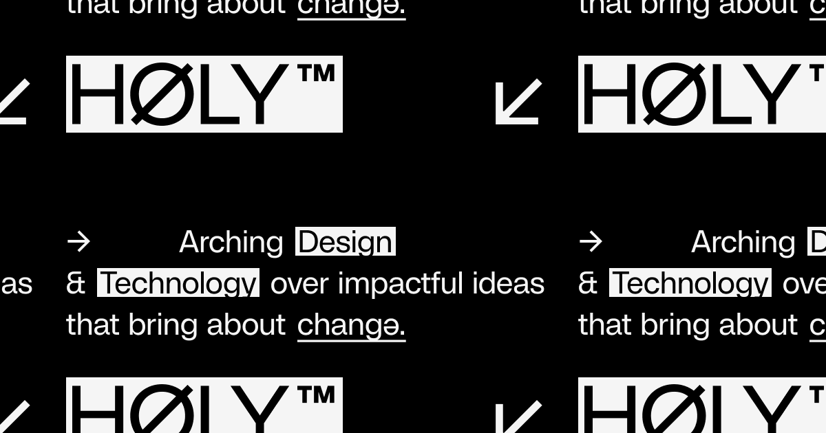 HØLY™ | 360° Branding Agency | Aesthetics that work.